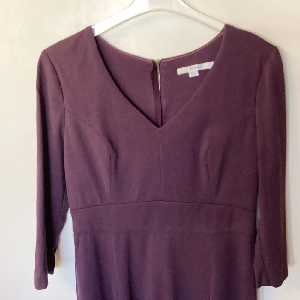 Boden 3/4 Sleeve Clerkenwell Ponte Knit Dress - Purple - 8 - Picture 2 of 8